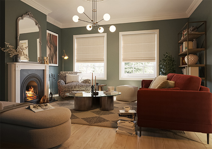 Carron, Woven Cream - Motorised Roman Blind - Image 6